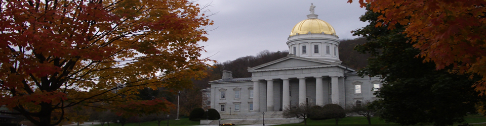 View of the Vermont capitol building in Montpelier