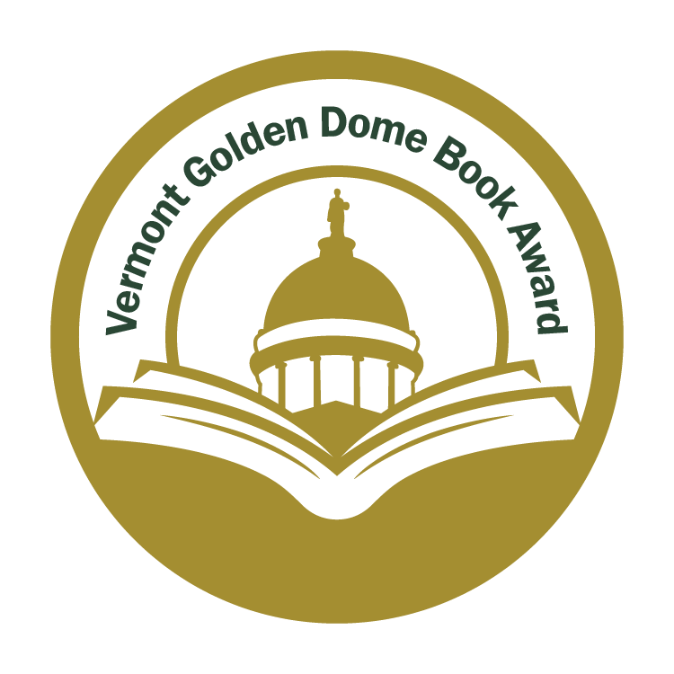 Golden Dome Book Award logo a book with State House dome