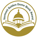 Golden Dome Book Award logo a book with State House dome